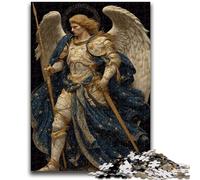 Puzzle da 1000 pezzi per adulti e ragazzi, Dieci cavalieri angelici medievali, con poster abbinato e foglio di quiz per bambini dai 14 anni in su (38x26cm)