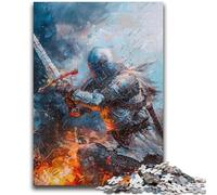 Puzzle da 1000 pezzi per adulti e ragazzi, dieci cavalieri angelici medievali, puzzle per adolescenti, perfetto per le serate di gioco, giocattolo colorato per la casa, regalo (75x50cm)