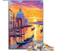 Puzzle da 1000 pezzi per adulti e ragazzi, dipinto a olio di Venezia, attività per famiglie, arredamento unico per la casa e regali per età 14+ (dimensioni 26x38cm)
