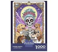 Puzzle Da 1000 Pezzi Per Adulti E Ragazzi Dog Lover Tarot Card Illustration Puzzle Per Adulti Giochi Divertenti Che Migliorano La Memoria Regali Unici Per Compleanno E Natale 38x26cm/1000pcs