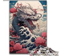 Puzzle da 1000 pezzi per adulti e ragazzi, drago giapponese, adatto a persone dai 14 anni in su Difficile da completare ma divertente e spiritoso Ottimo regalo dimensioni 50x75cm