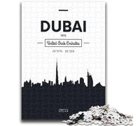 Puzzle da 1000 pezzi per adulti e ragazzi Dubai, Emirati Arabi Uniti, per 14+ anni Difficile da completare ma divertente e umoristico, regalo di compleanno (dimensioni 50x70cm)