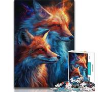 Puzzle da 1000 pezzi per adulti e ragazzi Due volpi, impegnativo da completare ma divertente e umoristico, compleanni e anniversari (38x26cm)