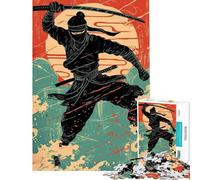 Puzzle da 1000 pezzi per adulti e ragazzi epico puzzle di guerrieri ninja giocattolo decorativo da parete divertente e spiritoso ideale come regalo di compleanno o per occasioni speciali (38x52cm)