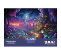Puzzle Da 1000 Pezzi Per Adulti E Ragazzi Fantasy Alien Landscape Artwork Puzzle Per Adulti Gioco Pratico Un'opera D'arte Ideale Come Regalo 52x38cm/1000pcs
