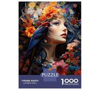 Puzzle Da 1000 Pezzi Per Adulti E Ragazzi Fantasy Artwork with Flowers Puzzle Per Adulti Gioco Pratico Un'opera D'arte Ideale Come Regalo 70x50cm/1000pcs