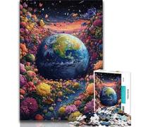 Puzzle da 1000 pezzi per adulti e ragazzi Flower Earth 1000 pezzi per adulti, giocattoli da gioco. Ogni pezzo è unico. Gioco divertente e stimolante per tutta la famiglia (dimensioni 75x50cm).