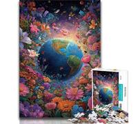 Puzzle da 1000 pezzi per adulti e ragazzi Flower Earth 1000 pezzi per adulti, giocattoli da gioco. Ogni pezzo è unico. Gioco divertente e stimolante per tutta la famiglia (dimensioni 75x50cm).