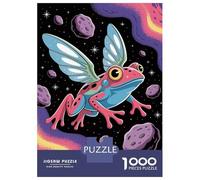 Puzzle Da 1000 Pezzi Per Adulti E Ragazzi Flying Frog in Space Puzzle Per Adulti Giochi Rilassanti Decorazione Per La Casa Regali Unici Per Compleanno E Natale 38x26cm/1000pcs