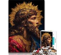 Puzzle da 1000 pezzi per adulti e ragazzi Gesù dorato 1000 pezzi per adulti, regali di Babbo Natale segreto per età 14 anni in su (dimensioni 75x50cm)