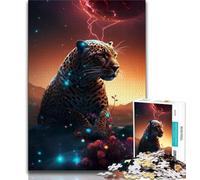 Puzzle da 1000 pezzi per adulti e ragazzi giaguaro su Marte puzzle da 1000 pezzi gioco a quiz decorazione da parete regali unici per compleanno e Natale 38x26cm