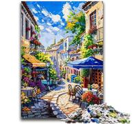 Puzzle da 1000 pezzi per adulti e ragazzi, gioco educativo per famiglie con paesaggi urbani mediterranei, pezzi completamente interconnessi di forma casuale, 50x75cm