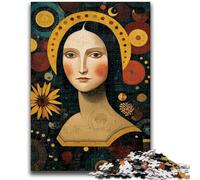 Puzzle da 1000 pezzi per adulti e ragazzi, Gioconda astratta, 1000 pezzi per ragazzi, ideale come regalo per tutta la famiglia dai 14 anni in su (38x26cm)