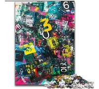 Puzzle da 1000 pezzi per adulti e ragazzi, graffiti, adatti a persone dai 14 anni in su Difficili da completare ma divertenti e spiritosi Ottimo regalo dimensioni 50x75cm