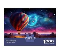 Puzzle Da 1000 Pezzi Per Adulti E Ragazzi Hot Air Balloon in Space Puzzle Per Adulti Gioco Rompicapo Decorazione Murale Compleanno E Regali Unici 52x38cm/1000pcs