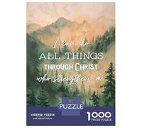 Puzzle Da 1000 Pezzi Per Adulti E Ragazzi I Can Do All Things Puzzle Per Adulti Giochi Rilassanti Decorazione Per La Casa Regali Unici Per Compleanno E Natale 52x38cm/1000pcs