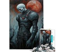 Puzzle da 1000 pezzi per adulti e ragazzi Il Cavaliere Oscuro sotto la Luna di Sangue Puzzle per ragazzi Giocattolo Decorazione da parete Migliora la memoria Difficile e stimolante (50x75cm)