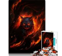 Puzzle da 1000 pezzi per adulti e ragazzi Il gatto dall'inferno puzzle per adolescenti adatti per la decorazione della scrivania per bambini dai 14 anni in su 38x26cm