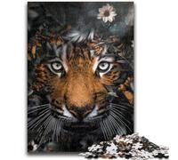 Puzzle da 1000 pezzi per adulti e ragazzi "Il giardino delle tigri" per 14+ anni Difficile da completare ma divertente e umoristico Regalo di compleanno 38x26cm