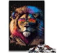 Puzzle da 1000 pezzi per adulti e ragazzi Il leone con la corona per età 14+ Gioco intellettuale Regali di compleanno di Natale 50x75cm