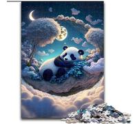 Puzzle da 1000 pezzi per adulti e ragazzi, Il panda mistico, gioco per famiglie, antistress, sfida difficile, un'opera d'arte per bambini dai 14 anni in su dimensioni 26x38cm