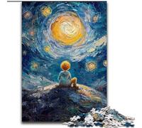 Puzzle da 1000 pezzi per adulti e ragazzi Il piccolo principe del cielo notturno, giochi educativi, decorazione per la casa, adatto per la decorazione della scrivania dimensioni 26x38cm