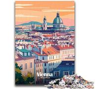 Puzzle da 1000 pezzi per adulti e ragazzi,illustrazione del paesaggio urbano di Vienna,1000 pezzi per adulti,attività divertente per la casa,giocattoli per i giorni di pioggia,regali di compleanno