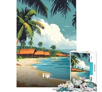 Puzzle da 1000 pezzi per adulti e ragazzi isola paradisiaca delle Fiji gioco intellettuale rilassante antistress ottimo regalo (dimensioni 50x75cm)