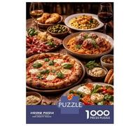 Puzzle Da 1000 Pezzi Per Adulti E Ragazzi Italian Feast with Pizza And Pasta Puzzle Per Adulti Giocattolo Decorazione Da Parete Corsa Di Velocità Manuale Difficile E Sfida 52x38cm/1000pcs