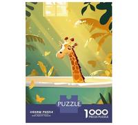 Puzzle Da 1000 Pezzi Per Adulti E Ragazzi Its Giraffe Bath Time Puzzle Giochi Divertenti Sfida Difficile Interazione Genitore-figlio 70x50cm/1000pcs