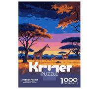 Puzzle Da 1000 Pezzi Per Adulti E Ragazzi Kruger National Park Giraffe Landscape Art Puzzle Per Adulti Giochi Divertenti Per Tutta La Famiglia Regali Di Compleanno E Unici 52x38cm/1000pcs