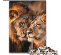 Puzzle da 1000 pezzi per adulti e ragazzi, leone della savana africana, per bambini dai 14 anni in su, gioco educativo, sfida, giocattolo, regalo per compleanni (dimensioni 50x75cm)