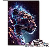 Puzzle da 1000 pezzi per adulti e ragazzi, leopardo elettrizzante, gioco per famiglie, regalo di compleanno Sfida ad alta difficoltà (dimensioni 50x75cm)