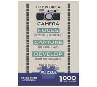 Puzzle Da 1000 Pezzi Per Adulti E Ragazzi Life Is A Like Camera Puzzle Per Adulti Gioco Pratico Un'opera D'arte Ideale Come Regalo 52x38cm/1000pcs