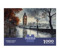 Puzzle Da 1000 Pezzi Per Adulti E Ragazzi London Rainy Day Scene Puzzle Giochi Divertenti Sfida Difficile Interazione Genitore-figlio 52x38cm/1000pcs