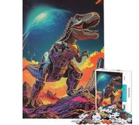 Puzzle da 1000 pezzi per adulti e ragazzi "L'ultimo giorno dei dinosauri" puzzle per ragazzi giochi rilassanti decorazione per la casa interazione genitore-figlio (dimensioni 50x75cm)