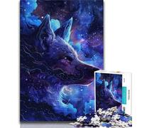 Puzzle da 1000 pezzi per adulti e ragazzi lupi tra le nuvole puzzle per adulti giocattoli educativi per l'apprendimento giochi per famiglie regali e compleanni unici 26x38cm