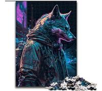 Puzzle da 1000 pezzi per adulti e ragazzi, lupo umano, giocattolo educativo intellettuale decomprimente, regalo di compleanno (dimensioni 26x38cm)