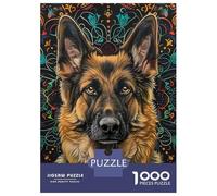Puzzle Da 1000 Pezzi Per Adulti E Ragazzi Mandala German Shepherd Puzzle Per Adulti, Giocattoli Antistress, Gara Di Velocità Manuale, Regali Di Compleanno E Unici 70x50cm/1000pcs