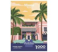 Puzzle Da 1000 Pezzi Per Adulti E Ragazzi Miami Retro Convertible Puzzle Per Adulti Gioco Pratico Un'opera D'arte Ideale Come Regalo 38x26cm/1000pcs