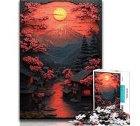 Puzzle da 1000 pezzi per adulti e ragazzi Monte Fuji Giappone puzzle antistress sfida difficile regali di Babbo Natale segreto 38x26cm