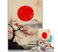 Puzzle da 1000 pezzi per adulti e ragazzi Monte Fuji, Giappone, puzzle per adolescenti, adatto come decorazione da scrivania per bambini dai 14 anni in su (dimensioni 75x50cm)