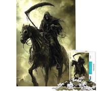 Puzzle da 1000 pezzi per adulti e ragazzi "Morte a cavallo" gioco divertente corsa a velocità manuale ideale come regalo (dimensioni 38x26cm)