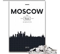 Puzzle da 1000 pezzi per adulti e ragazzi Mosca, Russia, gioco stimolante e gioco per famiglie con pezzi completamente interconnessi di forma casuale 50x75cm
