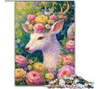 Puzzle da 1000 pezzi per adulti e ragazzi, motivo: cervi anime, per età pari o superiore a 14 anni, ideale come regalo per tutta la famiglia e gli amici (dimensioni 26x38cm)