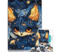 Puzzle da 1000 pezzi per adulti e ragazzi, motivo: Fantasy Fox, decorazione artistica da parete e idea regalo di compleanno per amici, ufficio a casa (dimensioni 75x50cm)