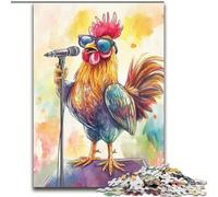Puzzle da 1000 pezzi per adulti e ragazzi, motivo: gallo che canta, giochi, giocattoli, regali unici per compleanni e regali per bambini dai 14 anni in su (dimensioni 50x75cm)