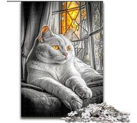 Puzzle da 1000 pezzi per adulti e ragazzi, motivo: gatto della fattoria, per bambini dai 14 anni in su, ideale come regalo per tutta la famiglia e gli amici (dimensioni 26x38cm)
