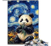 Puzzle da 1000 pezzi per adulti e ragazzi, motivo: panda nel cielo notturno, per bambini dai 14 anni in su, ideale come regalo per tutta la famiglia e gli amici dimensioni 50x75cm
