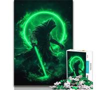 Puzzle da 1000 pezzi per adulti e ragazzi, motivo: samurai ninja fantasy, 1000 pezzi per adulti, giochi divertenti, decorazione da parete, regali unici per compleanno e Natale (dimensioni 75x50cm)